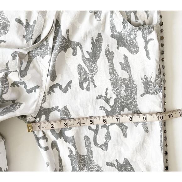 VENTI6 Jogger Pants Women S Gray Camo Stretch Rhinestone Made In Italy Comfy - Picture 8 of 12